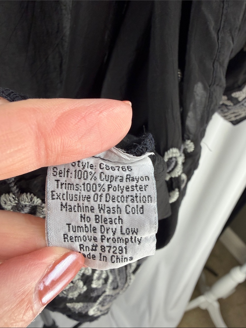Johnny Was Embroidered Floral Kimono Cardigan – Black Gray – Size S - Picture 6 of 7